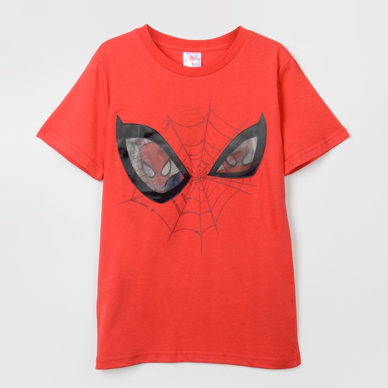 Polera Manga Corta Niño Ojos Spiderman Rojo Marvel-0