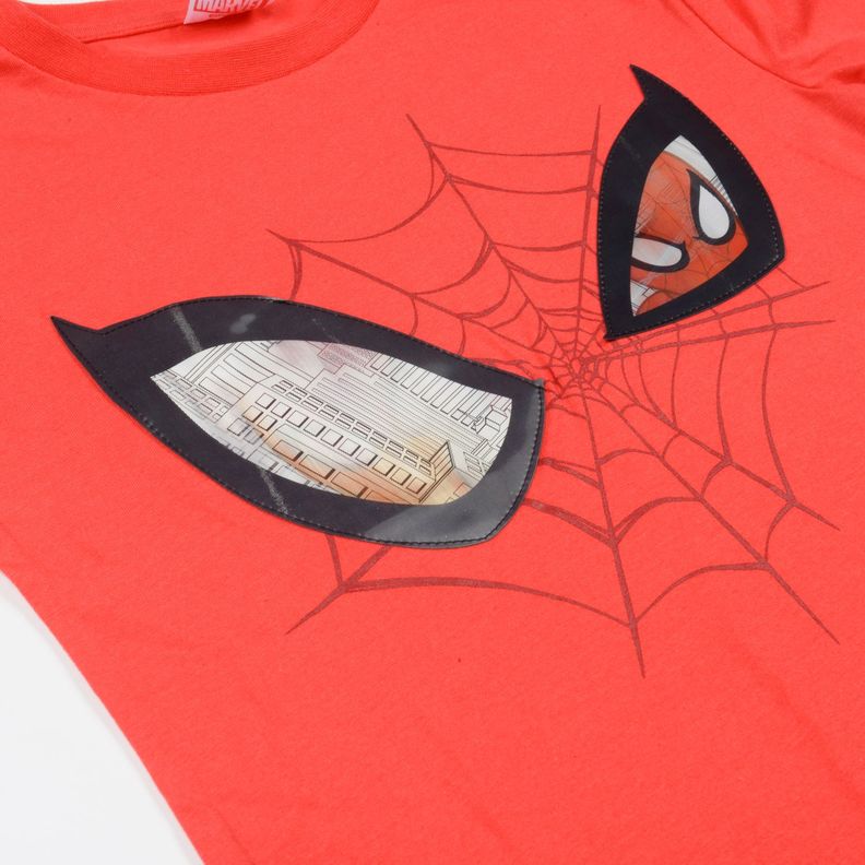 Polera Manga Corta Niño Ojos Spiderman Rojo Marvel-2