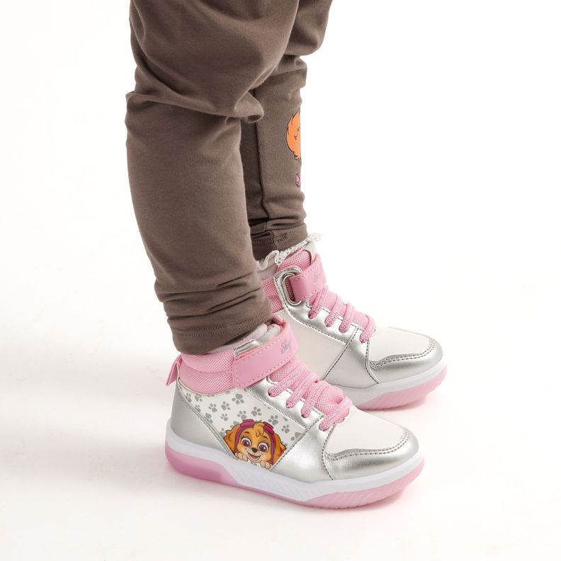Zapatilla Con Luces Niña Sky Paws Rosado Paw Patrol-0