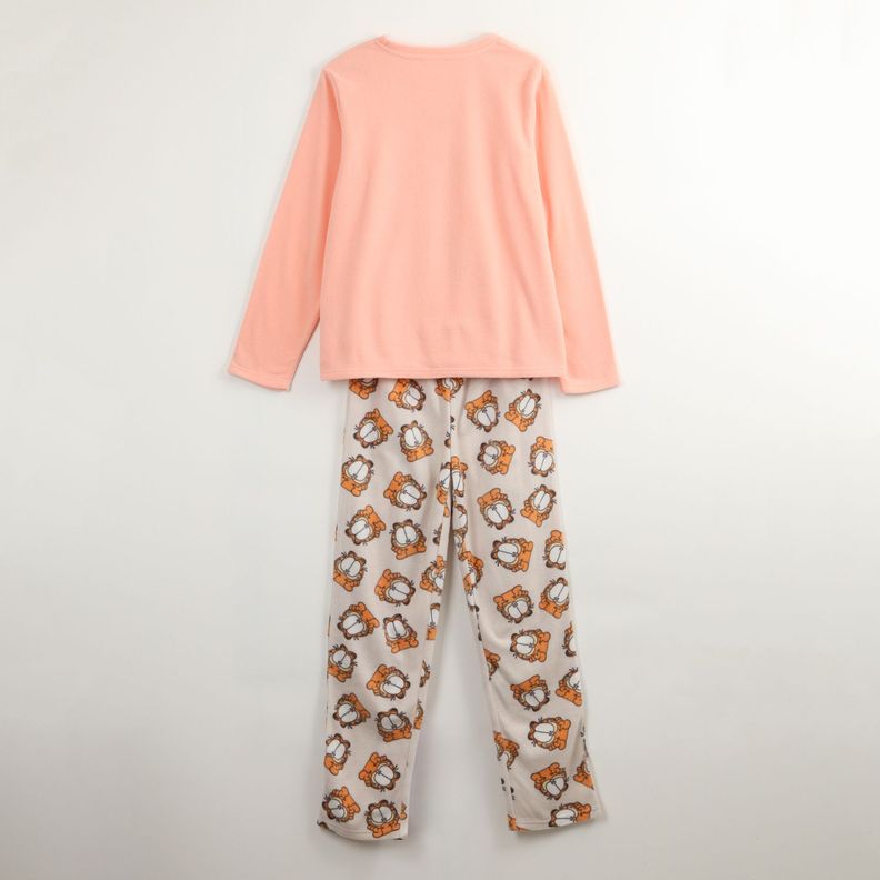 Pijama Polar Mujer Look Up Rosado Garfield-5