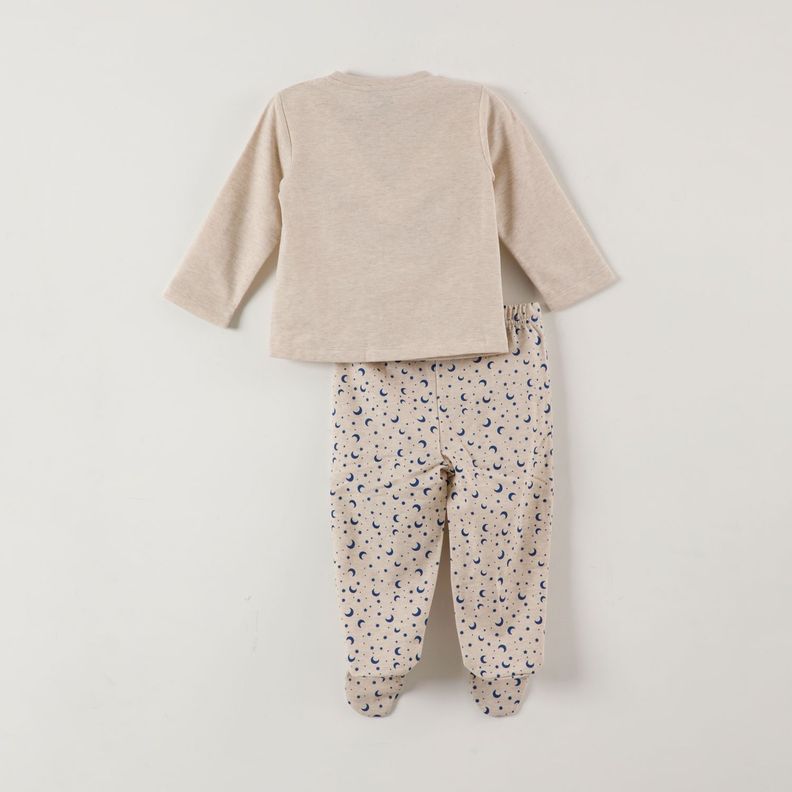 Conjunto Pijama Bebe Minnie Over The Moon Beige Disney-3