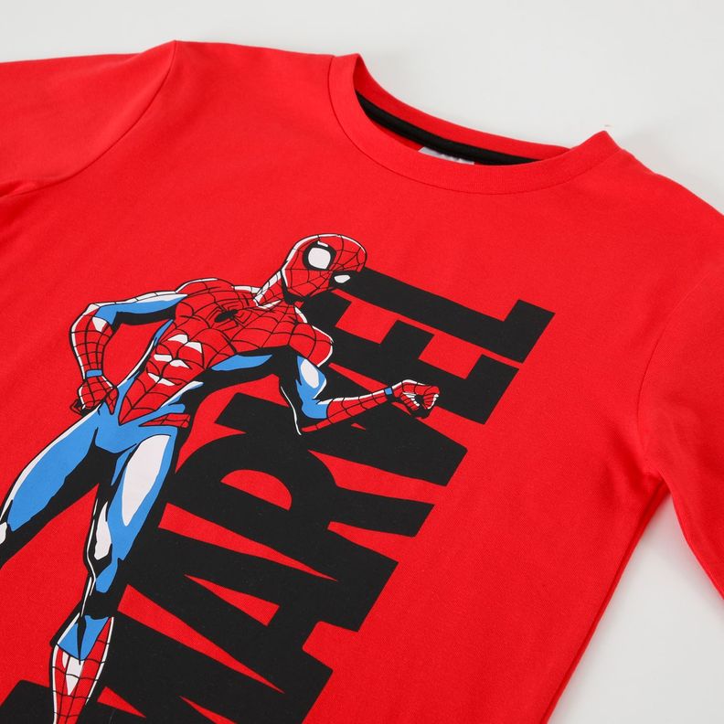 Polera Manga Larga Niño Spiderman Posiciòn Rojo Marvel-1