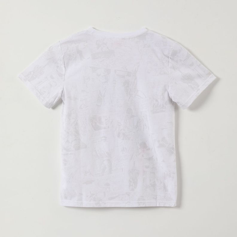 Polera Manga Corta Niño Capitan America Blanco Marvel-1