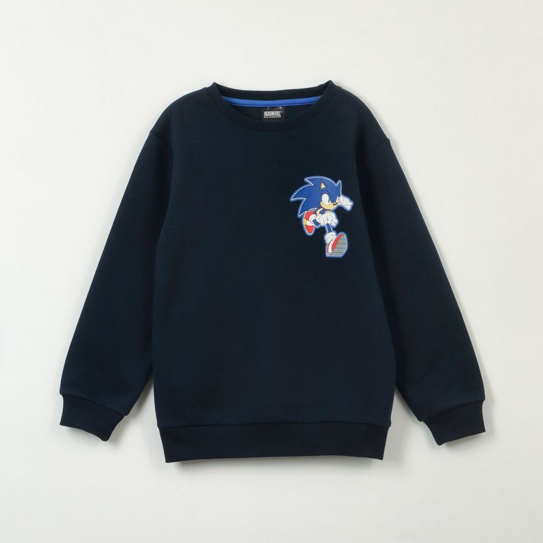 Poleron Cerrado Niño Gotta Azul Sonic-0