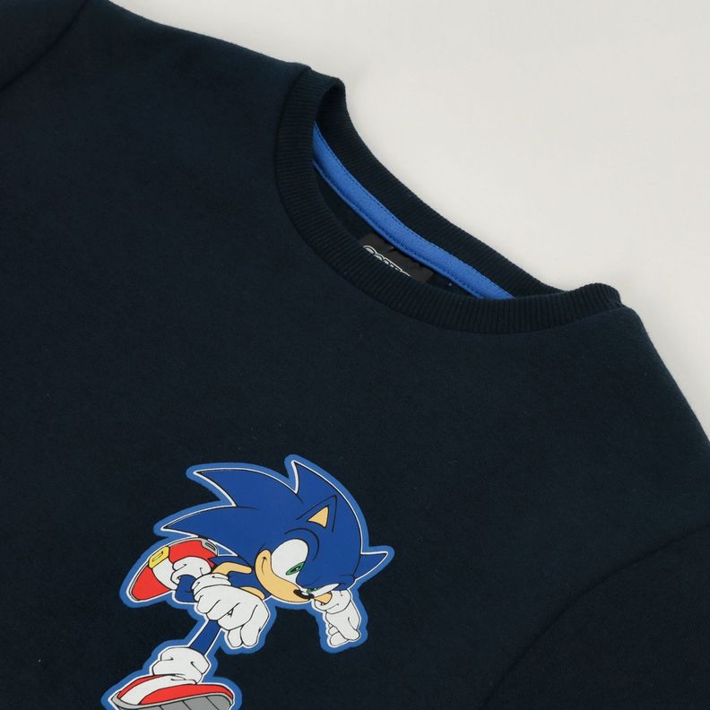 Poleron Cerrado Niño Gotta Azul Sonic-1