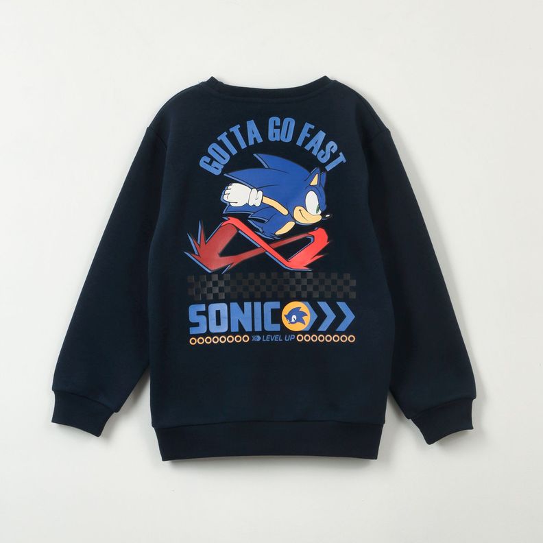Poleron Cerrado Niño Gotta Azul Sonic-2