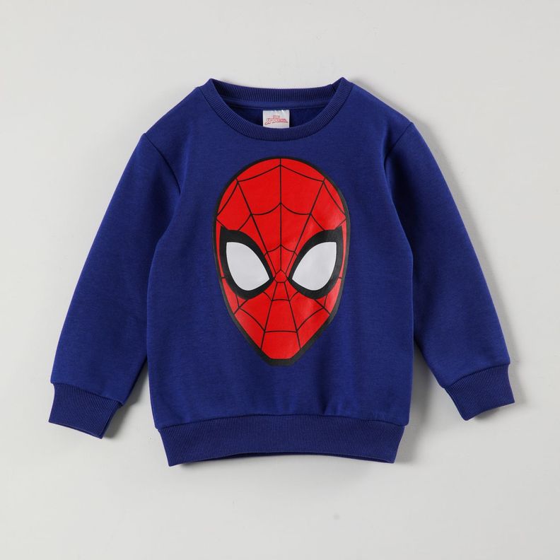 Poleron Niño Spiderman Mascara Azul Marvel-0