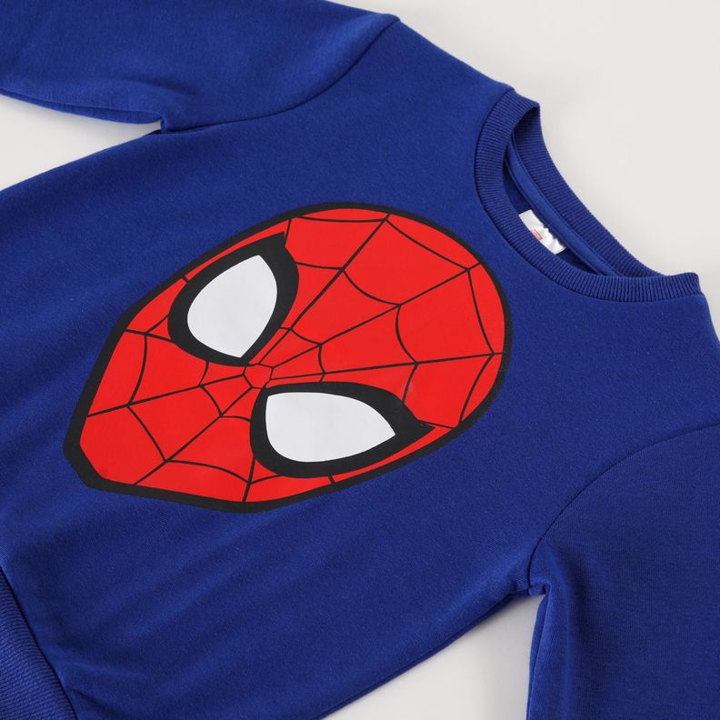 Poleron Niño Spiderman Mascara Azul Marvel-1