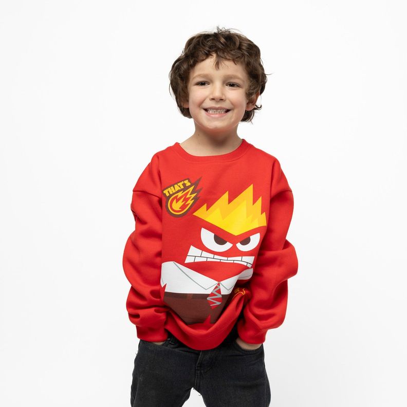 Poleron Cerrado Niño Enojo Intensamente Rojo Disney Pixar-0