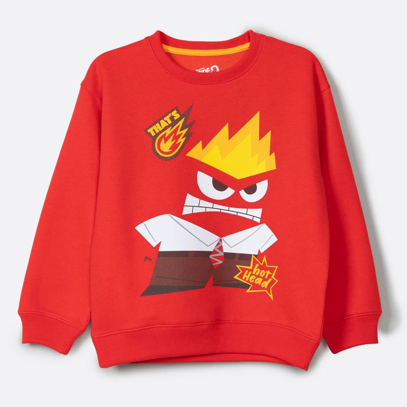 Poleron Cerrado Niño Enojo Intensamente Rojo Disney Pixar-1