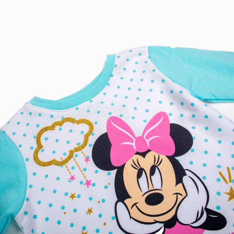 Pijama Niña Minnie Pensando Blanco Disney-2