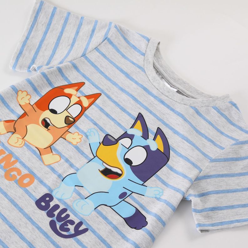 Pijama Corto Niño Bingo Gris Bluey-1