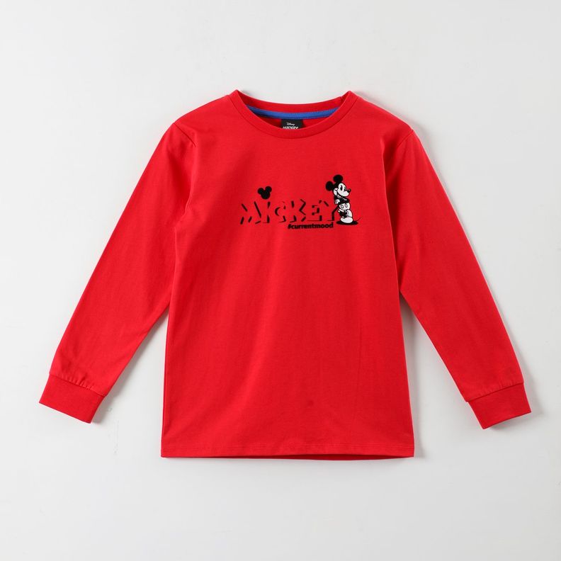 Polera Manga Larga Niño Mickey #Currentmood Rojo Disney-0