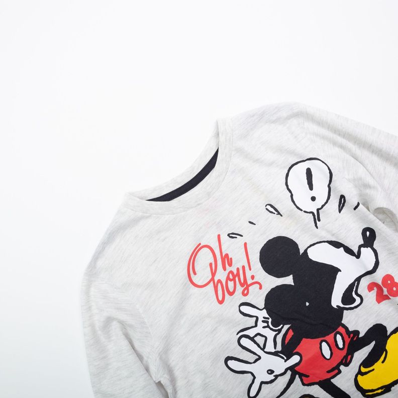 Polera Manga Larga Niño Mickey Shock Gris Disney-2