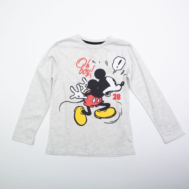 Polera Manga Larga Niño Mickey Shock Gris Disney-3