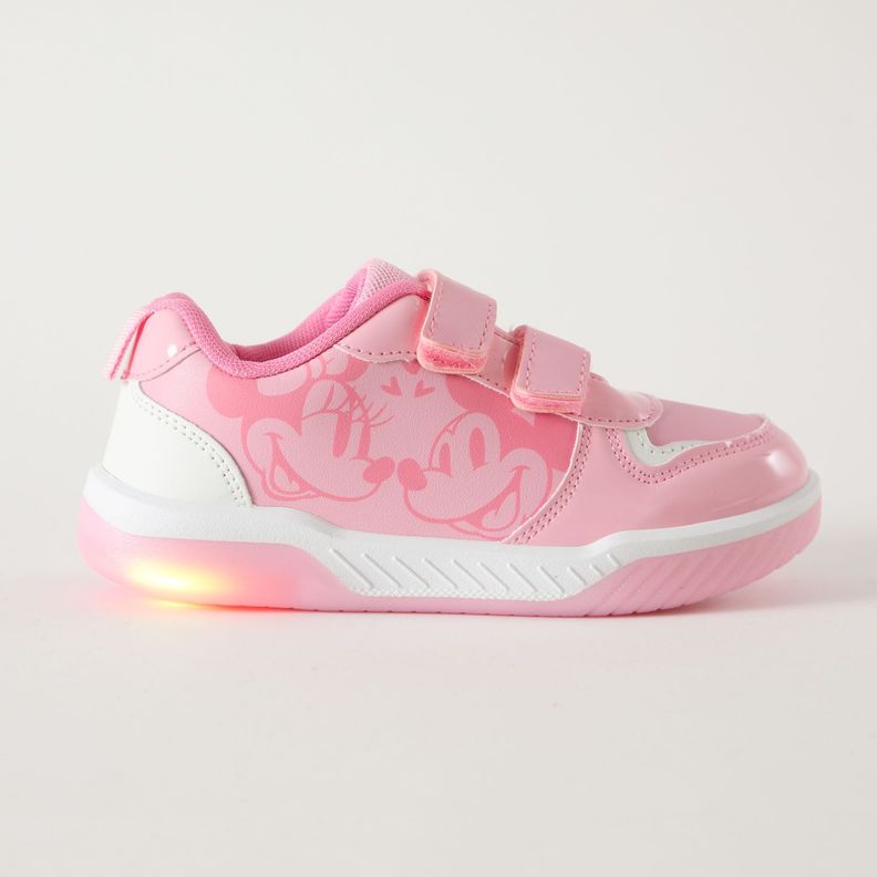 Zapatilla Con Luces Niña Love Minnie Rosado Disney-0