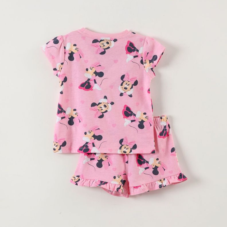 Pijama Corto Niña Minnie Full Print I Rosado Disney-3
