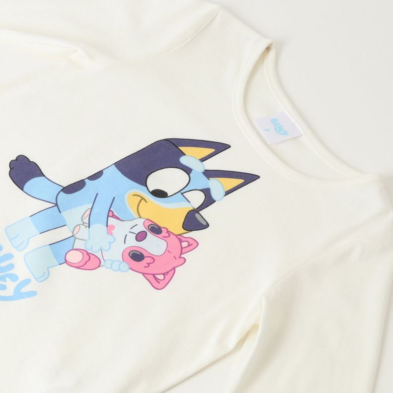Polera Manga Larga Niña Hug Beige Bluey-1