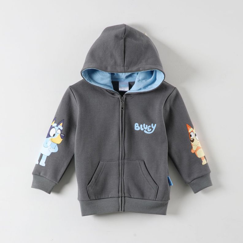 Poleron Niño Detalle Mangas Gris Bluey-0