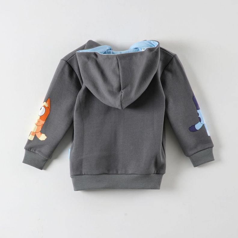 Poleron Niño Detalle Mangas Gris Bluey-2