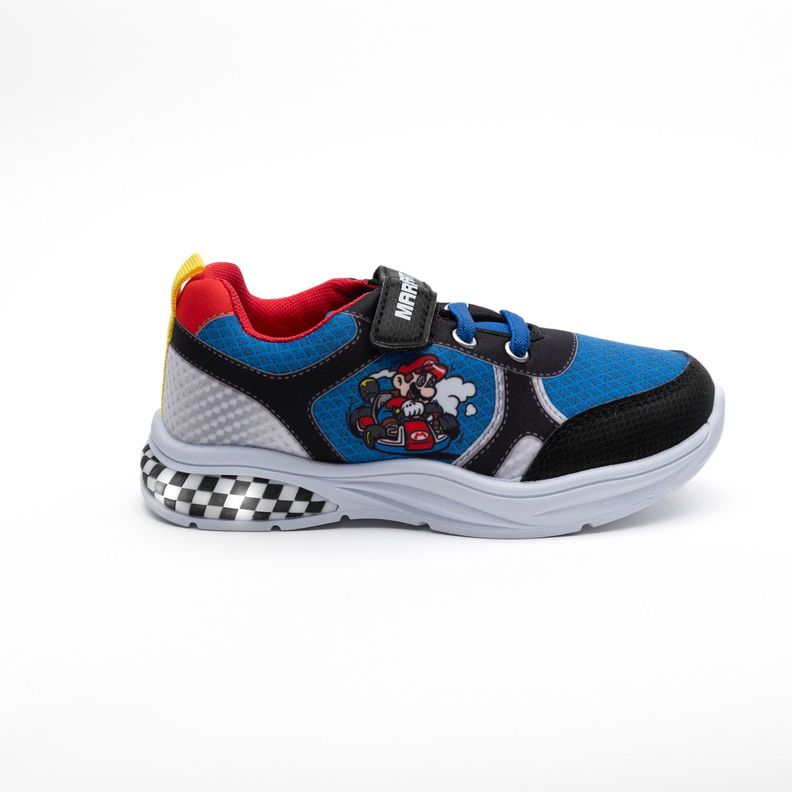 Zapatillas Con Luces Niño Mario Bros Negro Nintendo