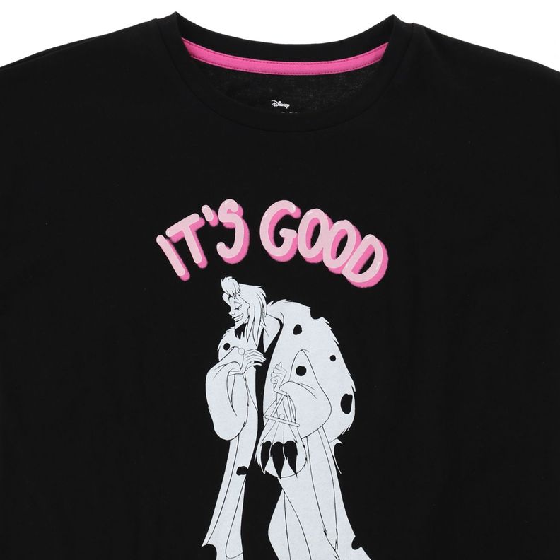 Polera Niña Villanas Good to be Bad Negro Disney-1