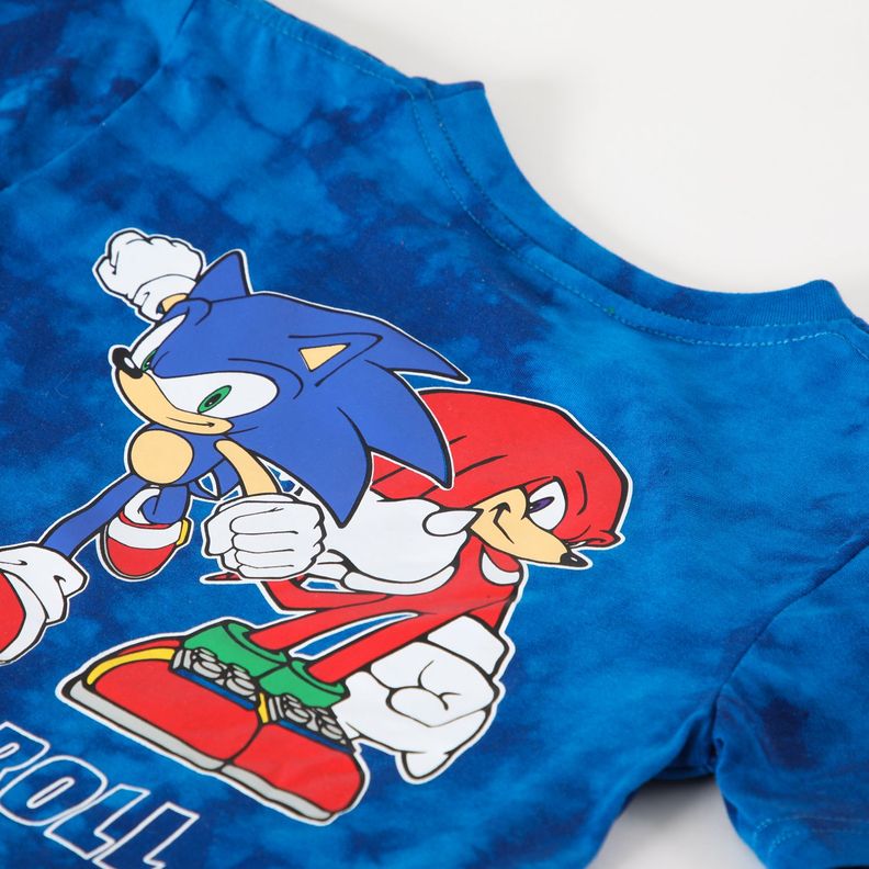 Polera Manga Corta Niño Tie Dye Azul Sonic-2