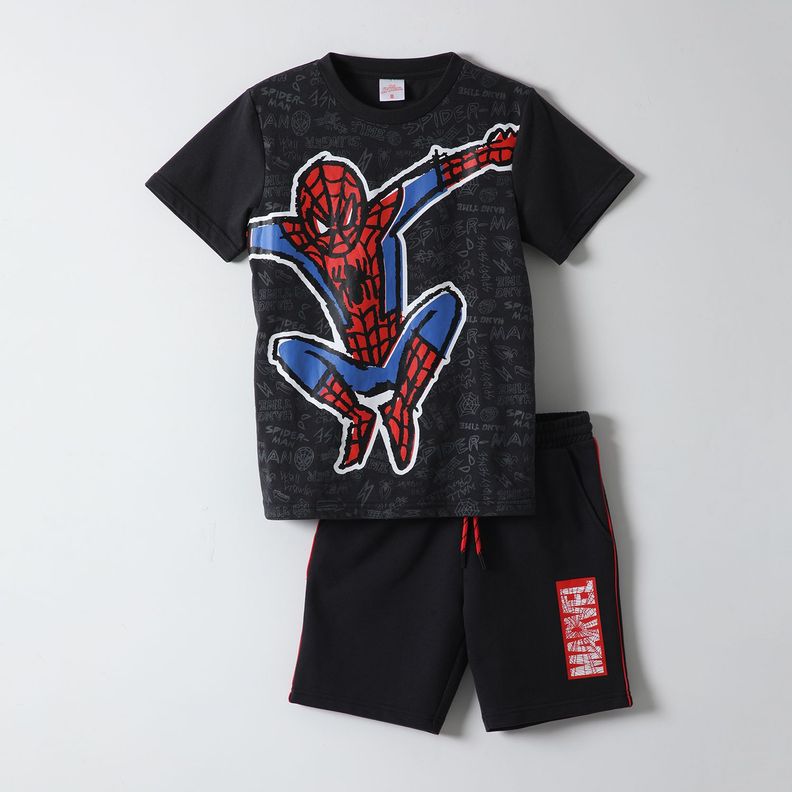 Conjunto Niño Spiderman Negro Marvel-0