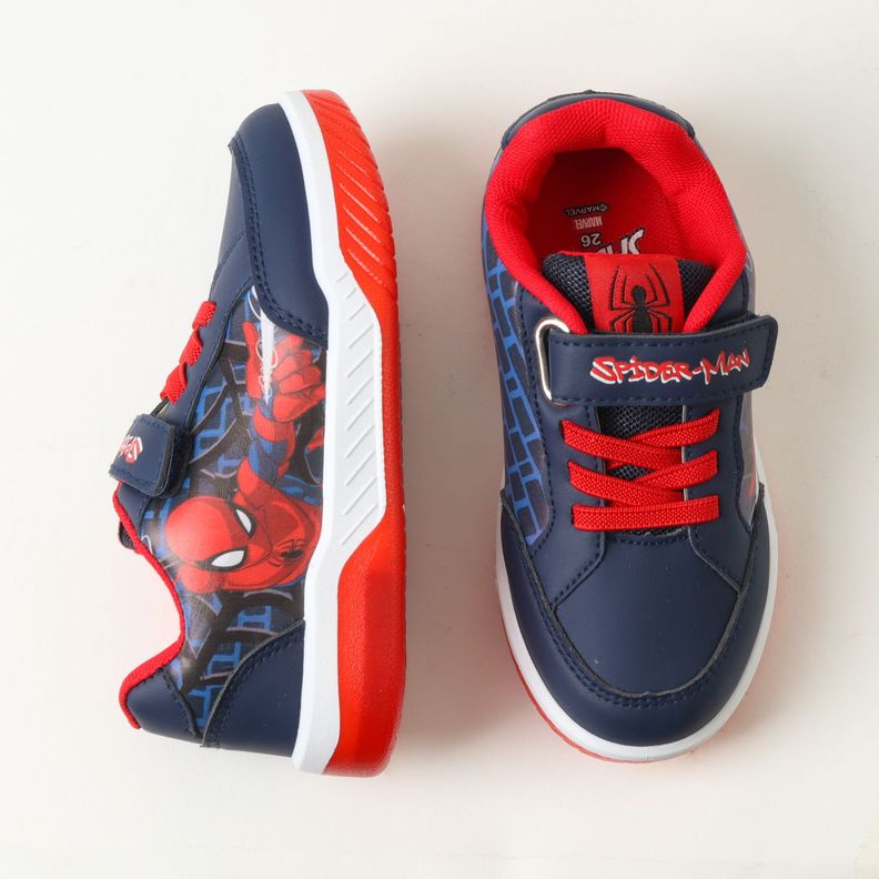 Zapatilla Con Luces Niño Spiderman Red Webbers Azul Marvel-2