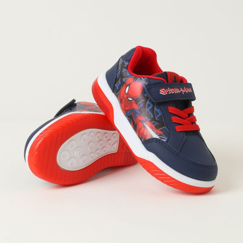 Zapatilla Con Luces Niño Spiderman Red Webbers Azul Marvel-3