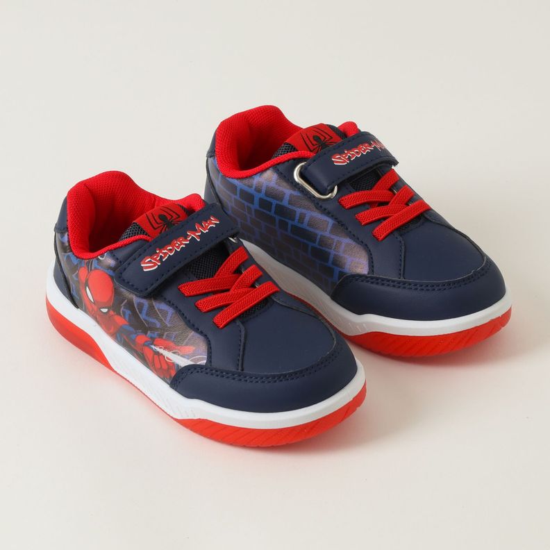 Zapatilla Con Luces Niño Spiderman Red Webbers Azul Marvel-1