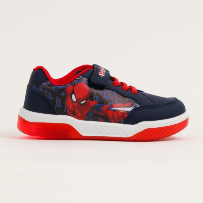 Zapatilla Con Luces Niño Spiderman Red Webbers Azul Marvel-0