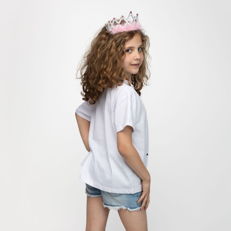 Polera Niña Cenicienta Blanco Disney-2