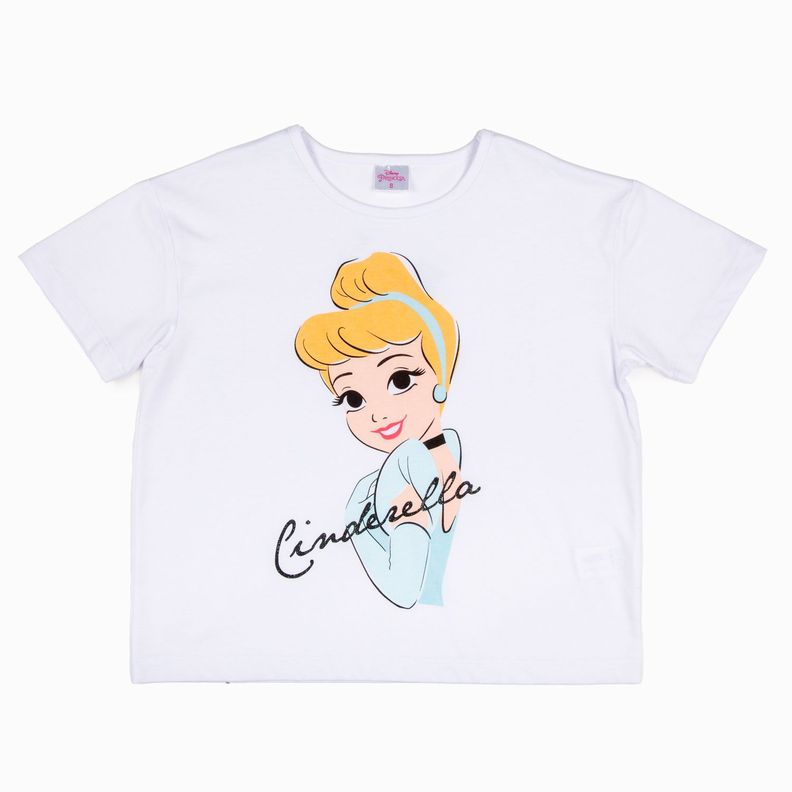 Polera Niña Cenicienta Blanco Disney-3