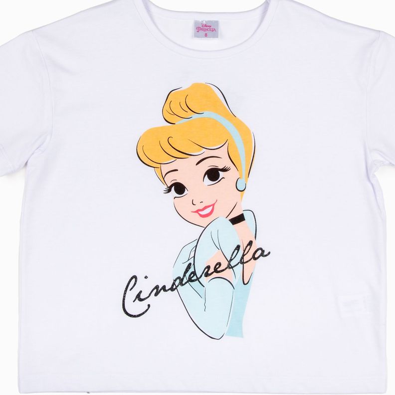Polera Niña Cenicienta Blanco Disney-5