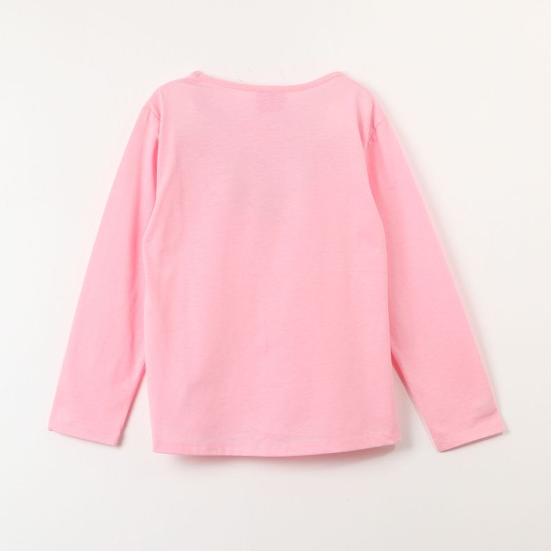 Polera Manga Larga Niña Big Letters Rosado Barbie-2