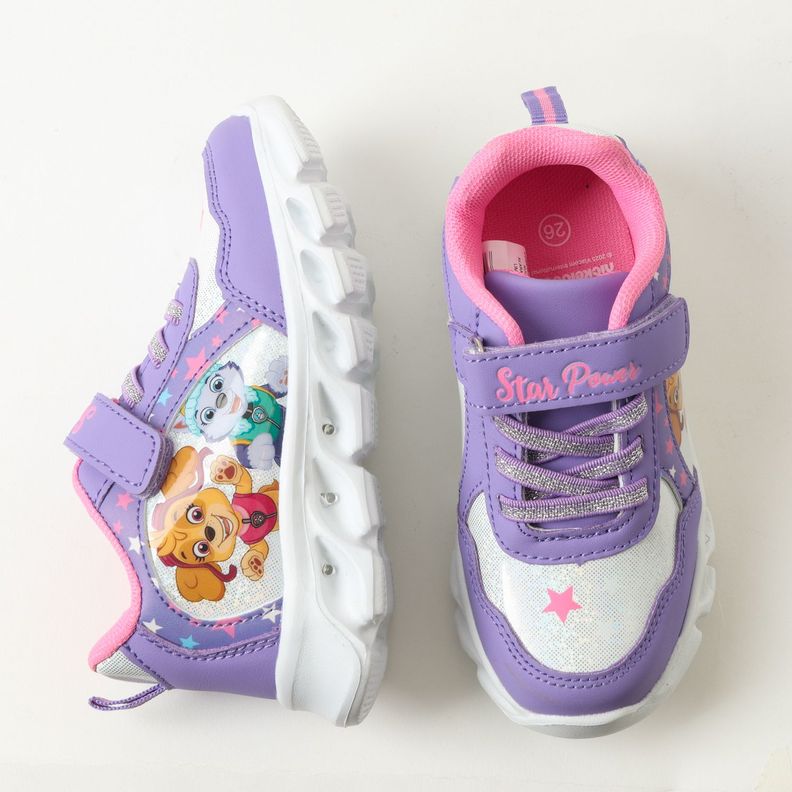 Zapatilla Con Luces Niña Stars Morado Paw Patrol-2