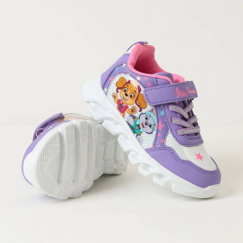 Zapatilla Con Luces Niña Stars Morado Paw Patrol-3