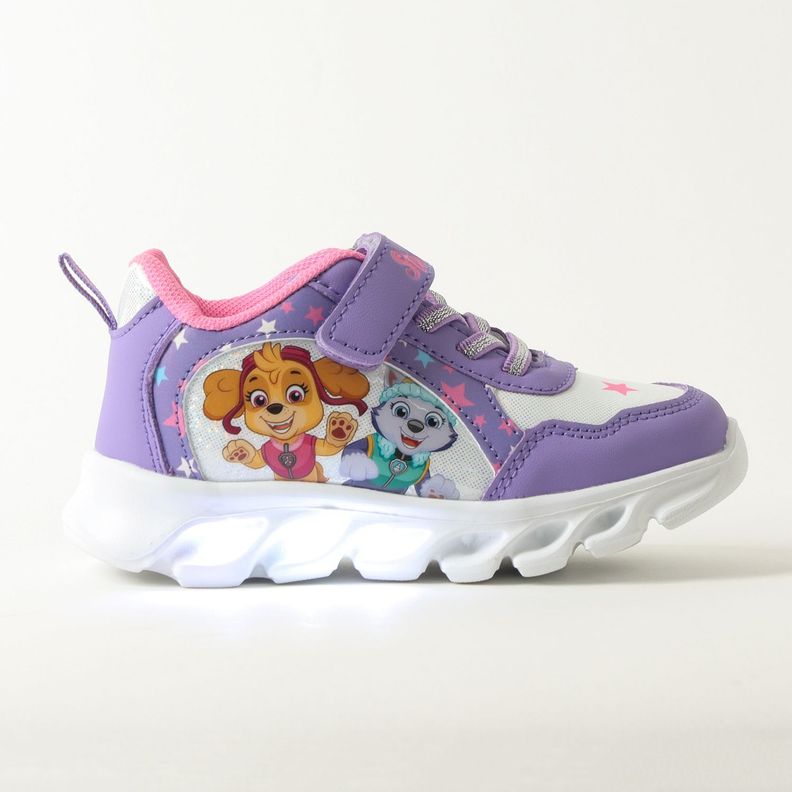 Zapatilla Con Luces Niña Stars Morado Paw Patrol-0