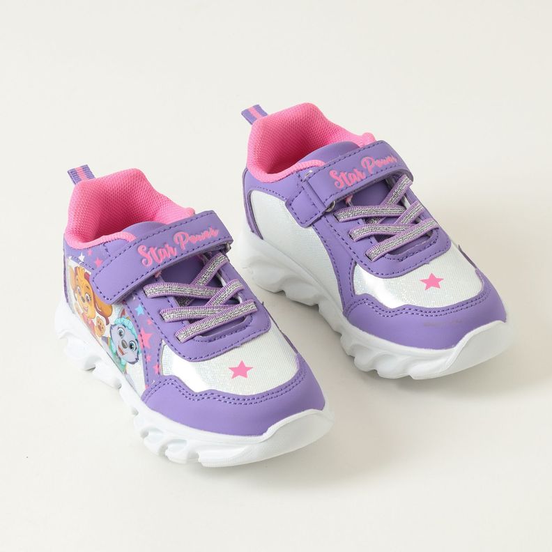 Zapatilla Con Luces Niña Stars Morado Paw Patrol-1