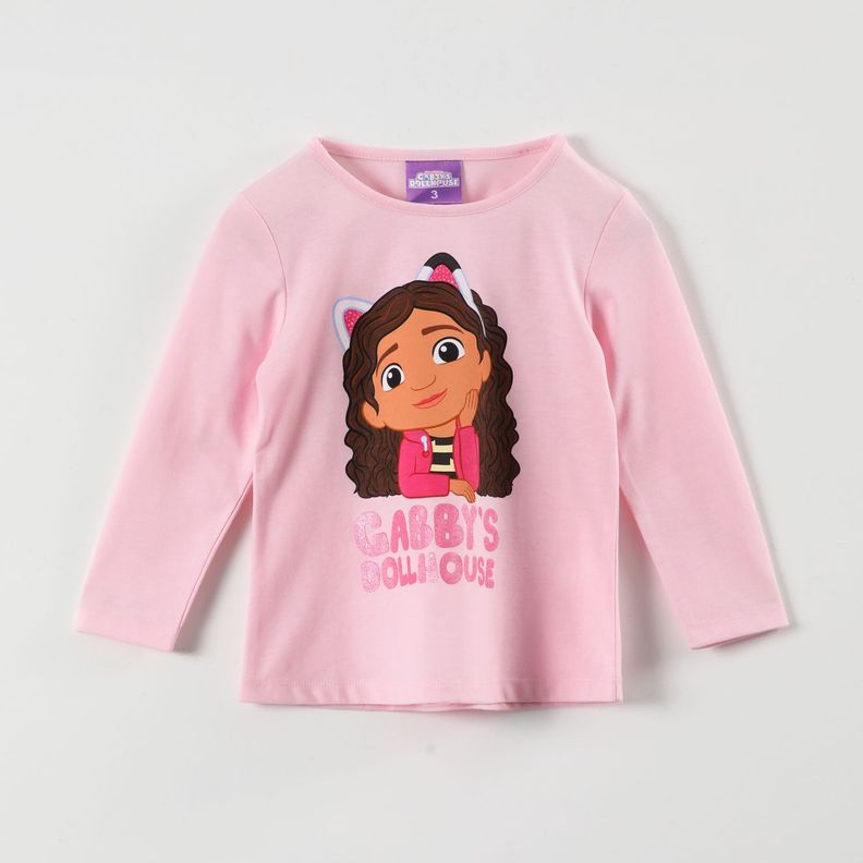 Polera Manga Larga Niña Gabby´S Rosado Gabby Doll House-0