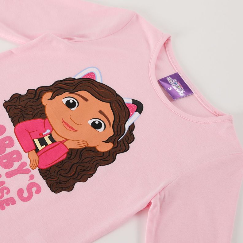 Polera Manga Larga Niña Gabby´S Rosado Gabby Doll House-1