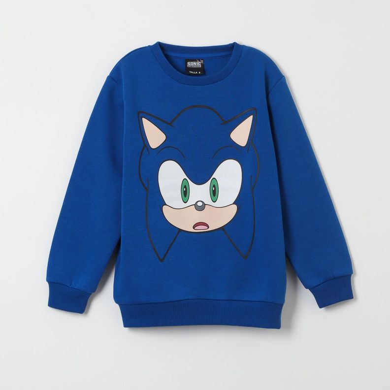 Poleron Niño Sorpresa Azul Sonic-0