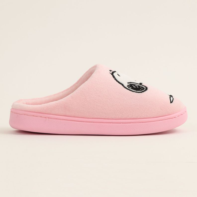 Pantufla Mujer Abrazo Rosado Snoopy-3