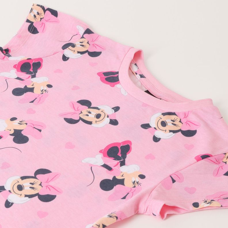 Pijama Corto Niña Minnie Full Print Rosado Disney-1