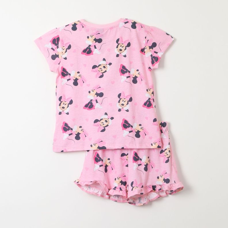 Pijama Corto Niña Minnie Full Print Rosado Disney-3