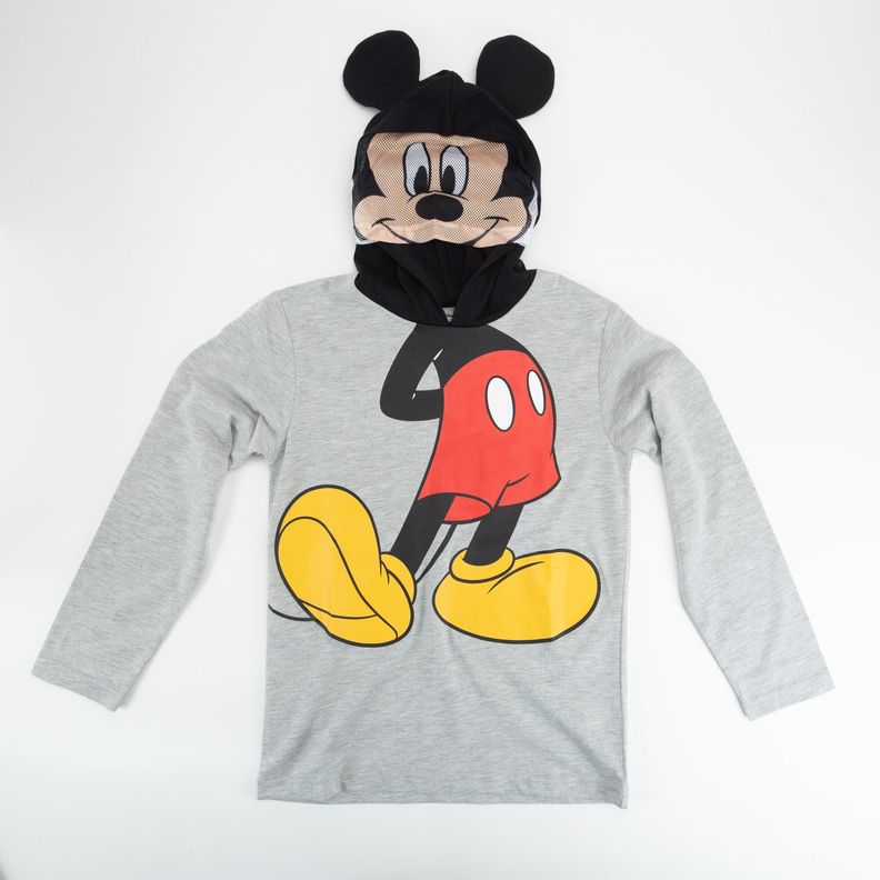 Polera Manga Larga Niño Mickey Costume Gris Disney-0