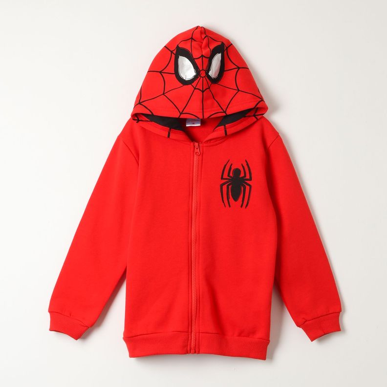 Poleron Abierto Niño Spiderman Cubierto Rojo Marvel-0