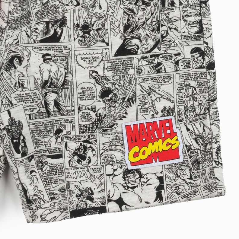 Short Niño Comics Negro Marvel-5