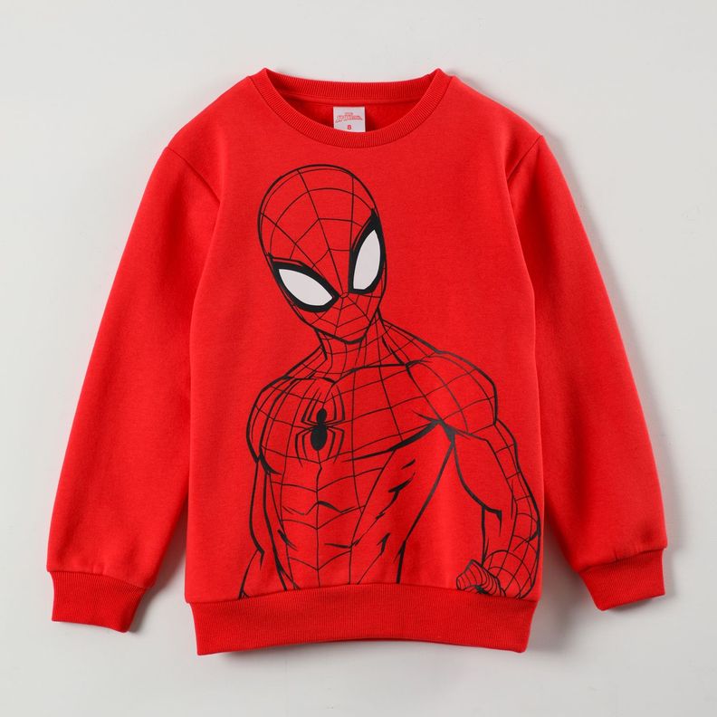 Poleron Niño Spiderman Musculos Rojo Marvel-1